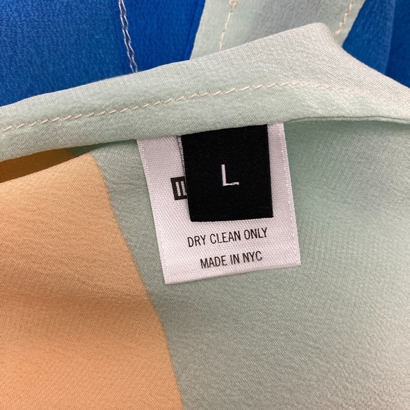 Ilana Kohn Eibel Dress Size L Silk Sleeveless Multicolor Button Front Hi-Lo — image 8 of 8
